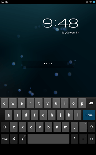 Android Lock Screen, Enter Password